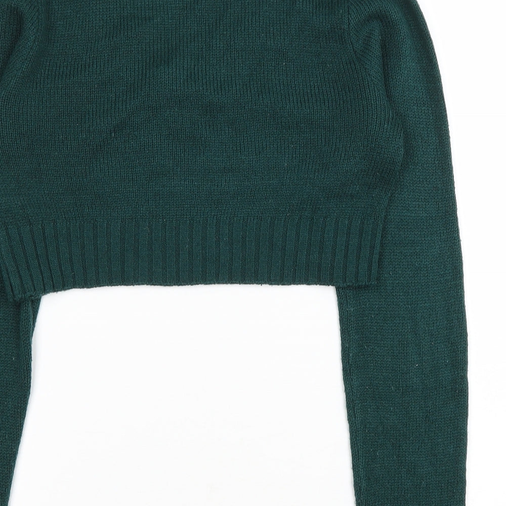 Womens UK Size S Divided Green Pullover Jumper