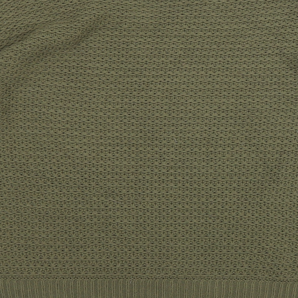 Primark Womens Green V-Neck Acrylic Pullover Jumper Size M