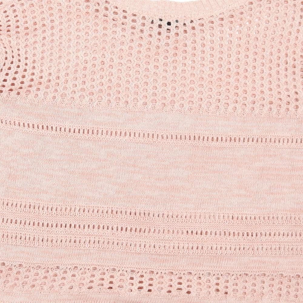 Atmosphere Womens Pink Boat Neck Cotton Pullover Jumper Size M