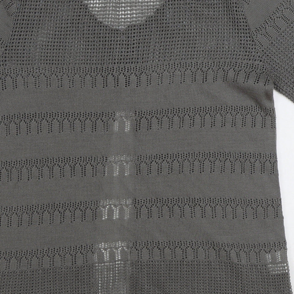 Womens UK Size 14 AMARANTO Grey Cardigan Jumper