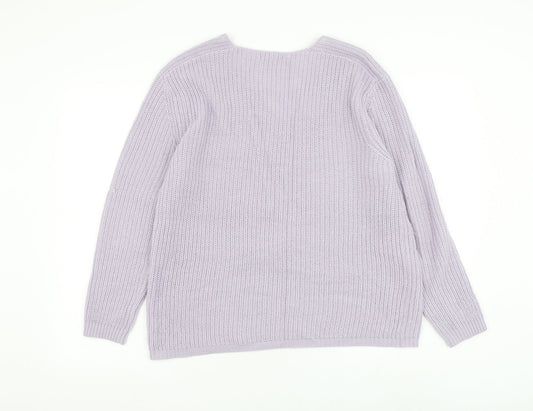 Womens UK Size S Peacocks Purple Pullover Jumper
