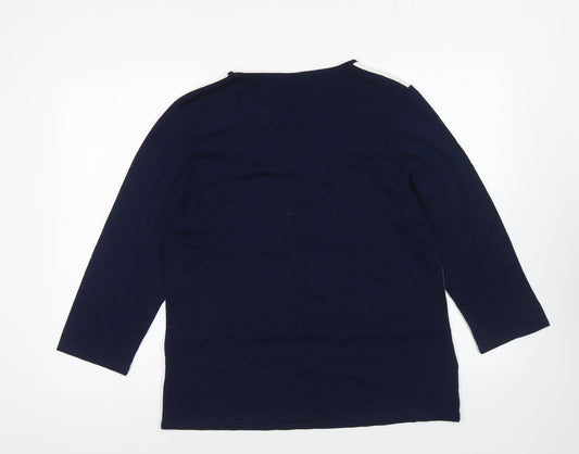 Just Elegance Womens Multicoloured Round Neck Striped Viscose Pullover Jumper Size 18