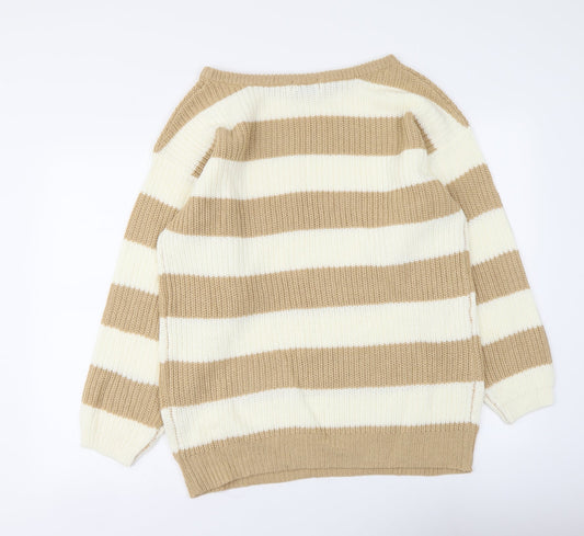 Womens UK Size 8 In the Style Beige Pullover Jumper
