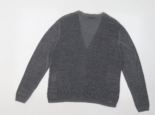 Womens UK Size 14 Compliments Grey Cardigan Jumper