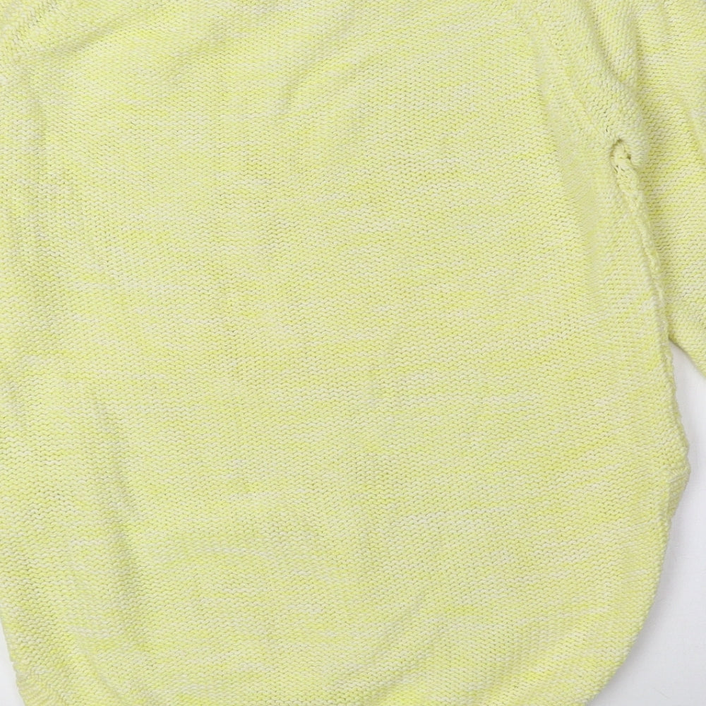 Womens UK Size S Papaya Yellow Pullover Jumper