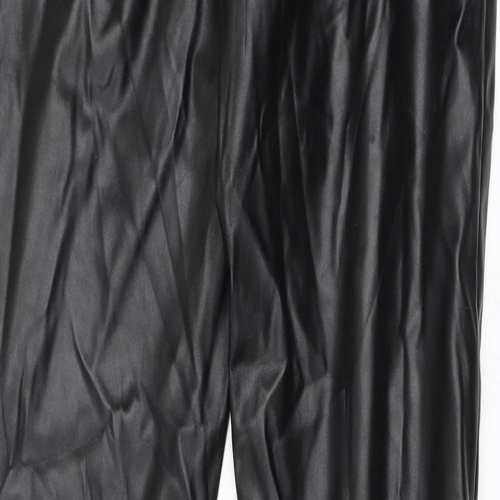 Womens UK Size 6 PRETTYLITTLETHING Regular Fit Black Trousers