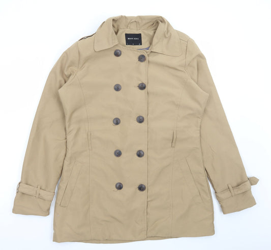 Womens UK Size 10 Brave Soul Brown Pea Coat