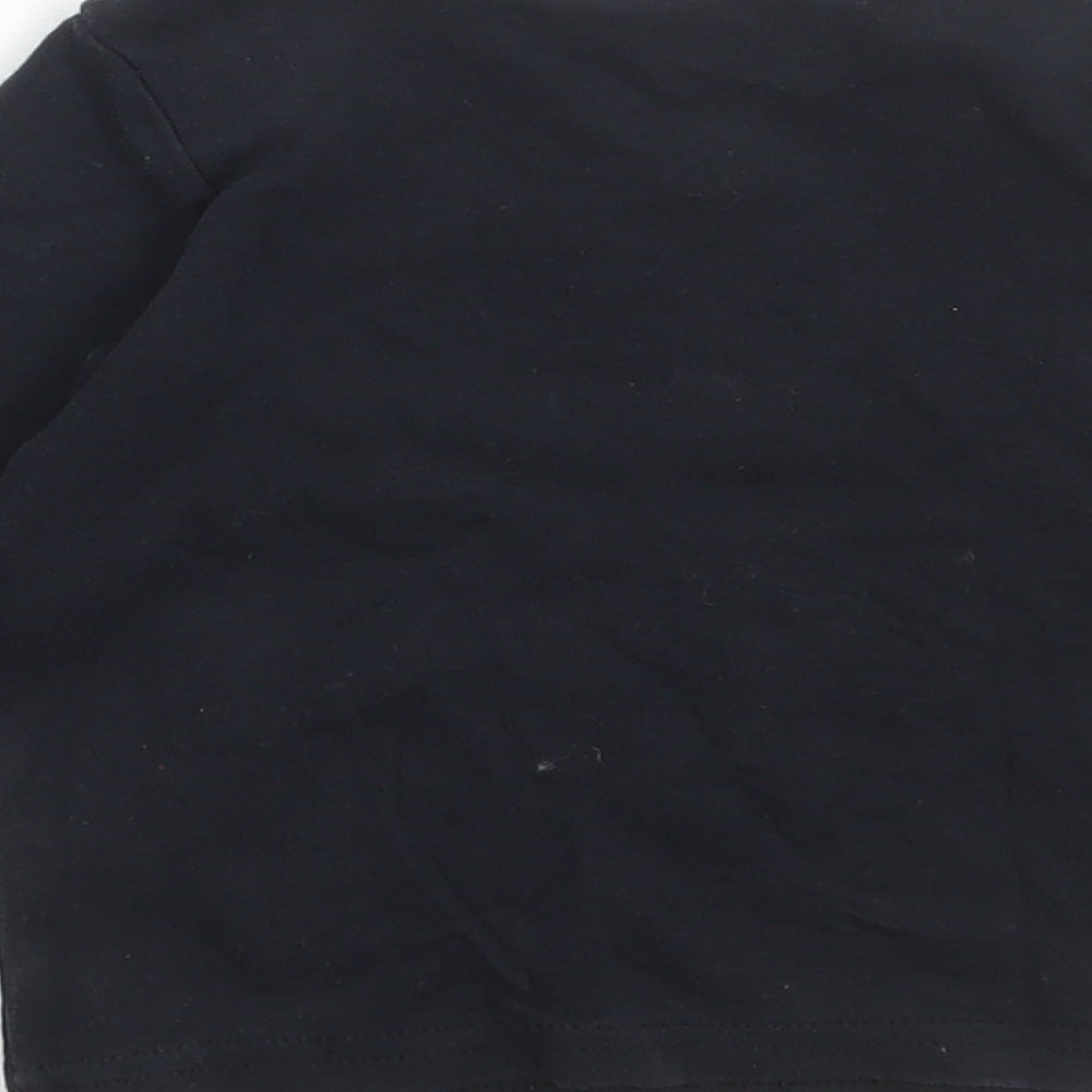 George Baby Black Cotton Basic T-Shirt Size 12-18 Months Round Neck Pullover - Cosy Crew