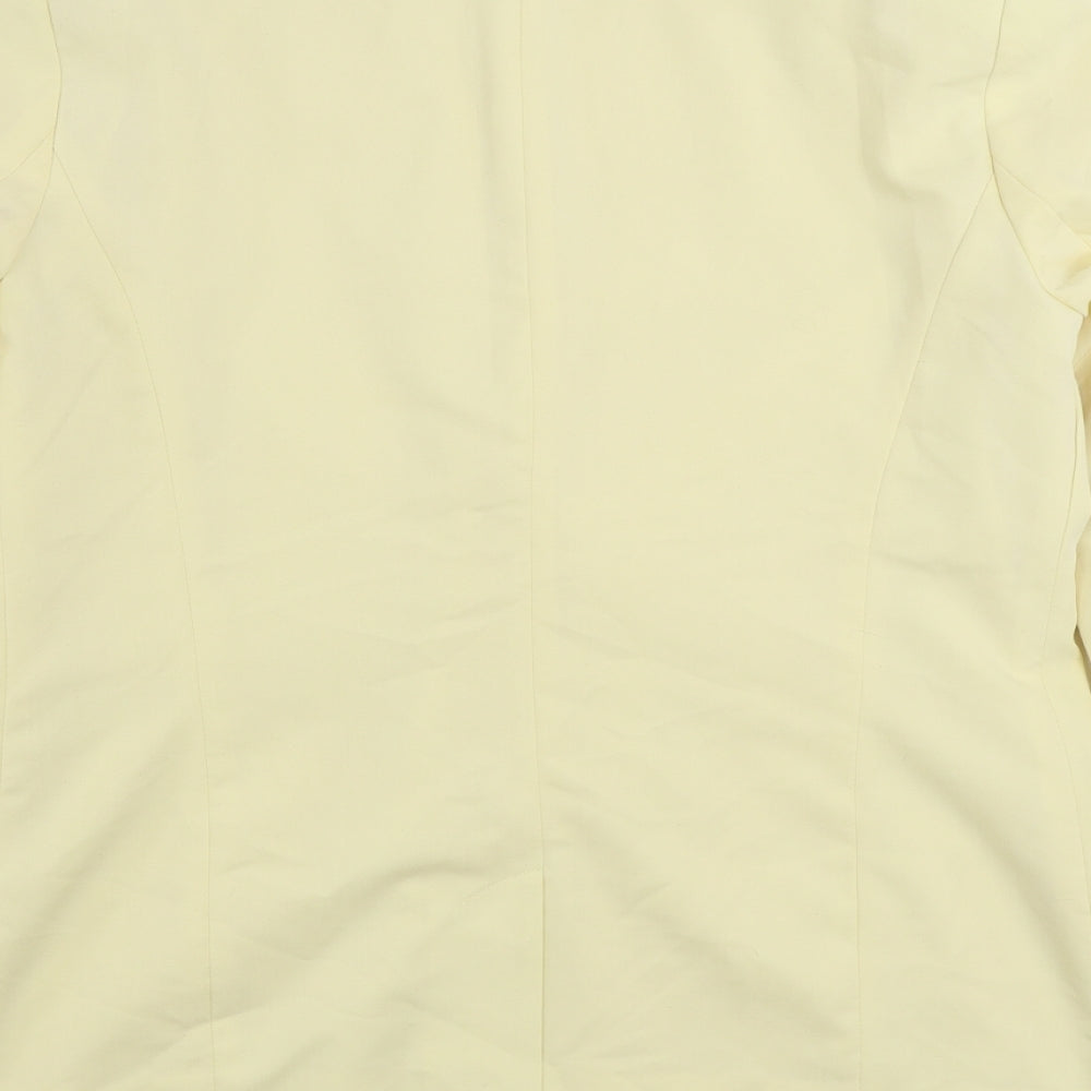 Pull&Bear Womens Yellow Jacket Blazer Size L Button
