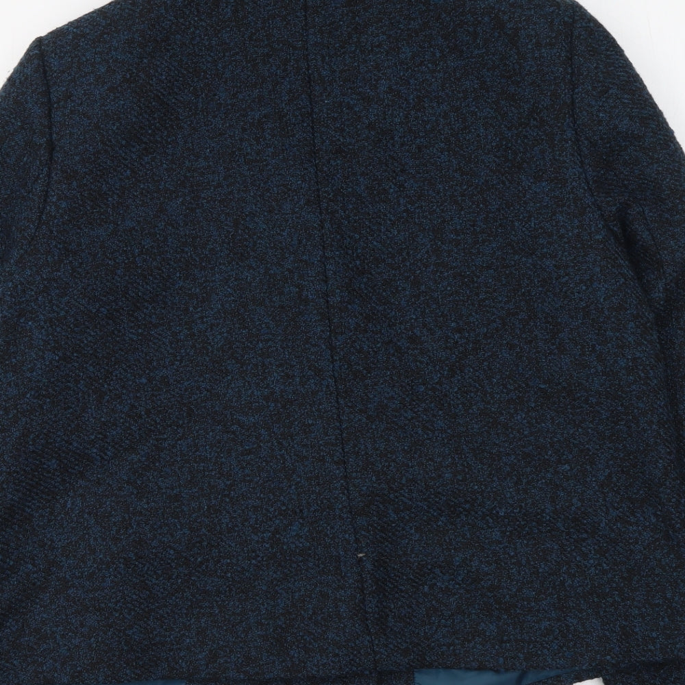 TU Womens Blue Jacket Coat Size 14 Button