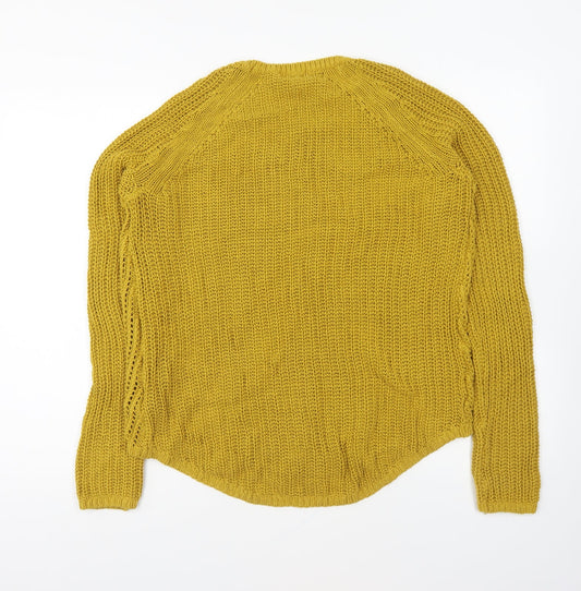 Womens UK Size S H&M Yellow Pullover Jumper