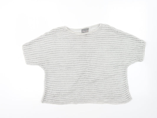 Womens UK Size M Phase Eight Silver Pullover Jumper