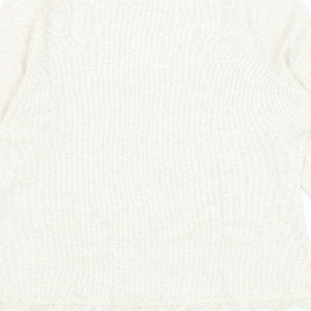 Womens UK Size 12 Wrap Ivory Basic Blouse