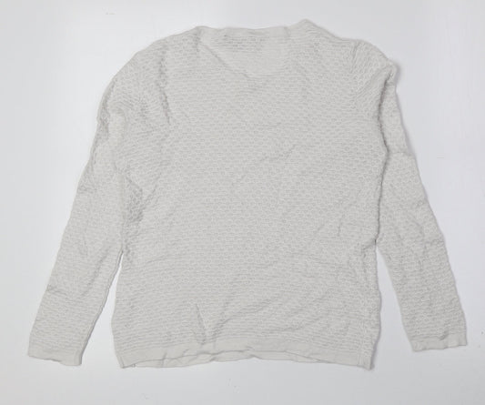 Womens UK Size S ESMARA White Pullover Jumper