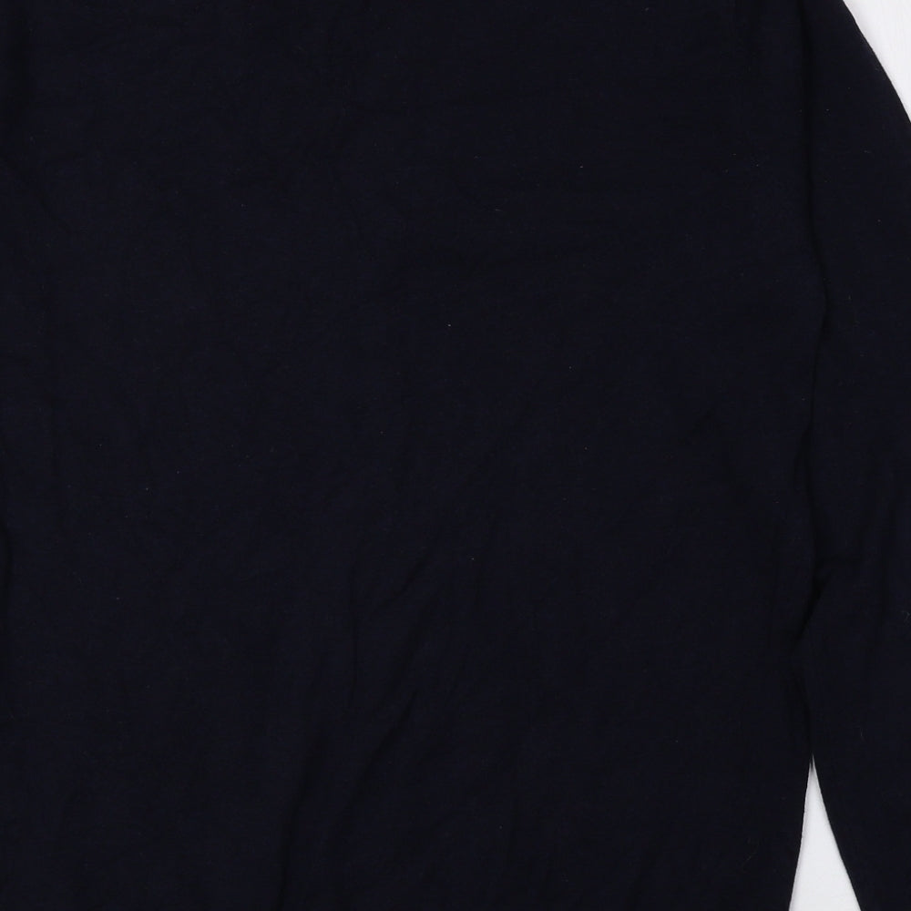 NEXT Mens Blue V-Neck Cotton Pullover Jumper Size M