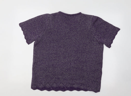 Womens UK Size M Bonmarché Purple Pullover Jumper