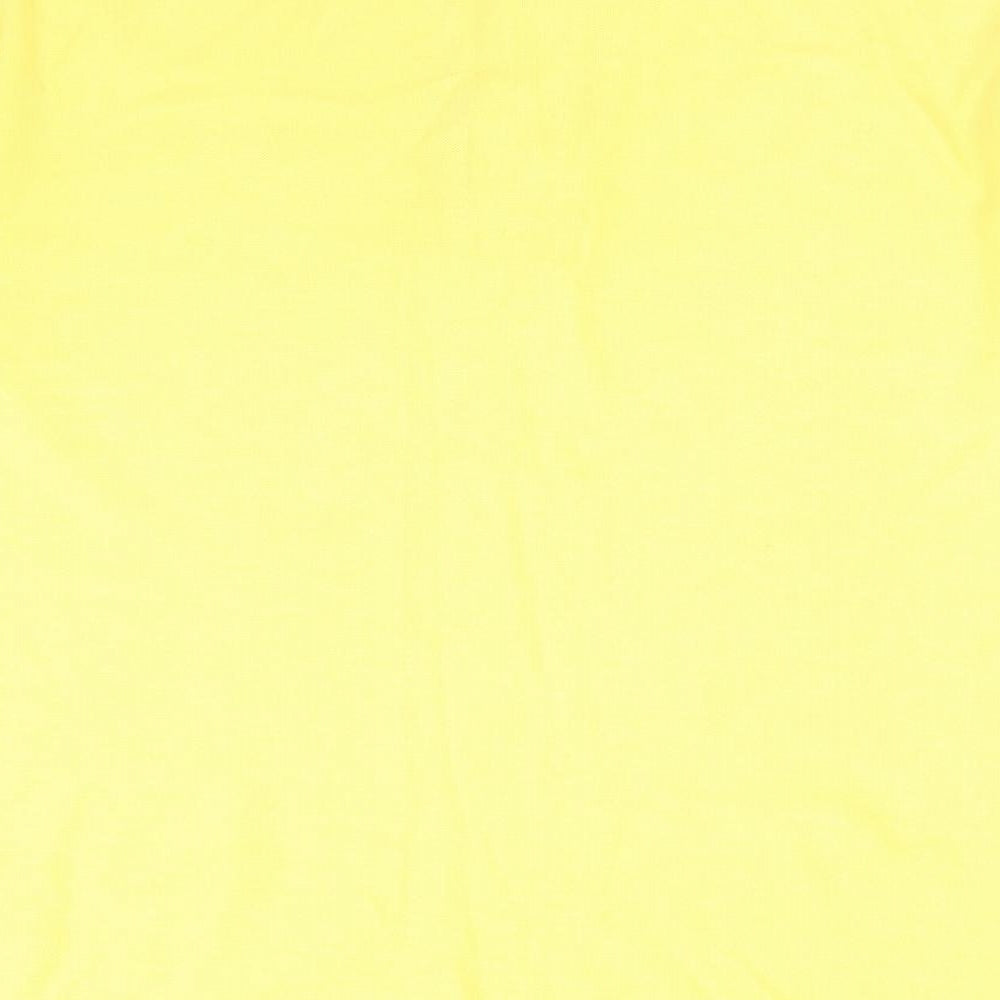 Slazenger Mens Yellow Polyester Polo Size L Collared Button