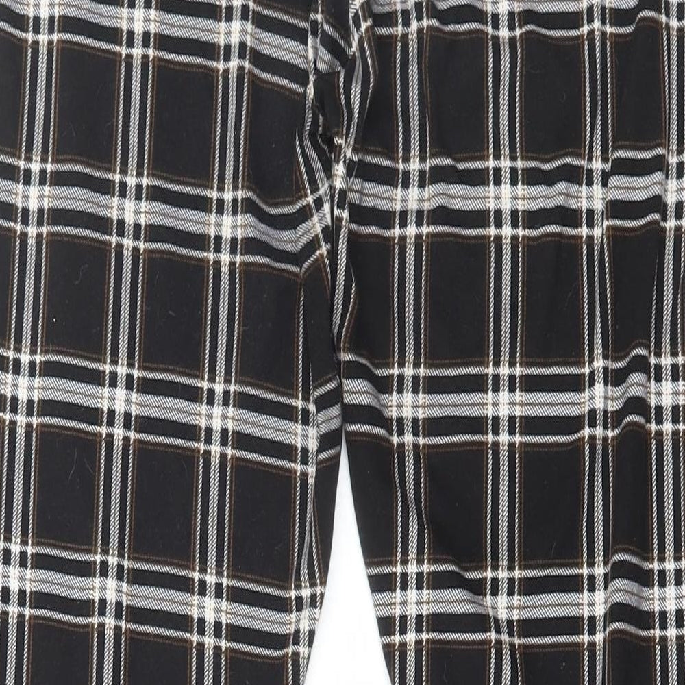 Primark Womens Black Check Polyester Leggings Size S L27 in