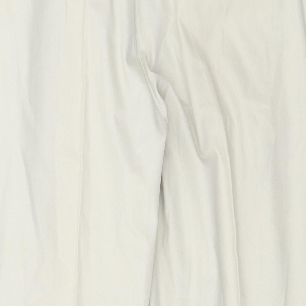 Preworn Mens Beige Cotton Chino Trousers Size 36 in L26 in Regular Hook & Eye