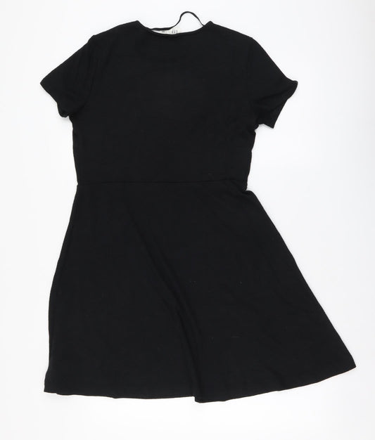 Gap Womens Black Polyester A-Line Size M Round Neck Pullover