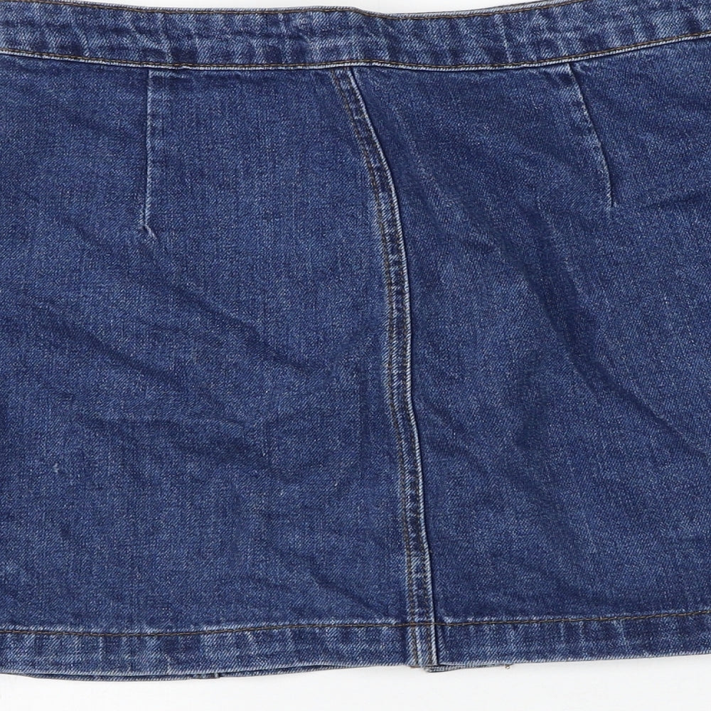 Womens UK Size 8 Topshop A-Line Denim Skirt