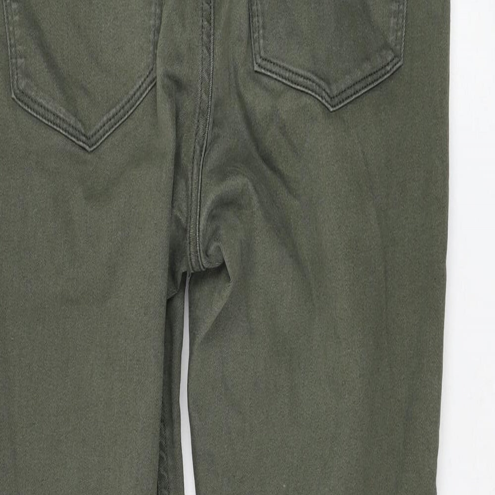 Womens UK Size 33 in H&M Regular Fit Skinny Green Jeans