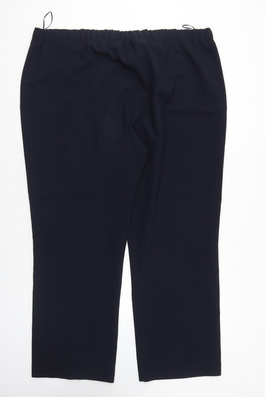Bonmarché Mens Blue Polyester Trousers Size 22 L27 in Regular