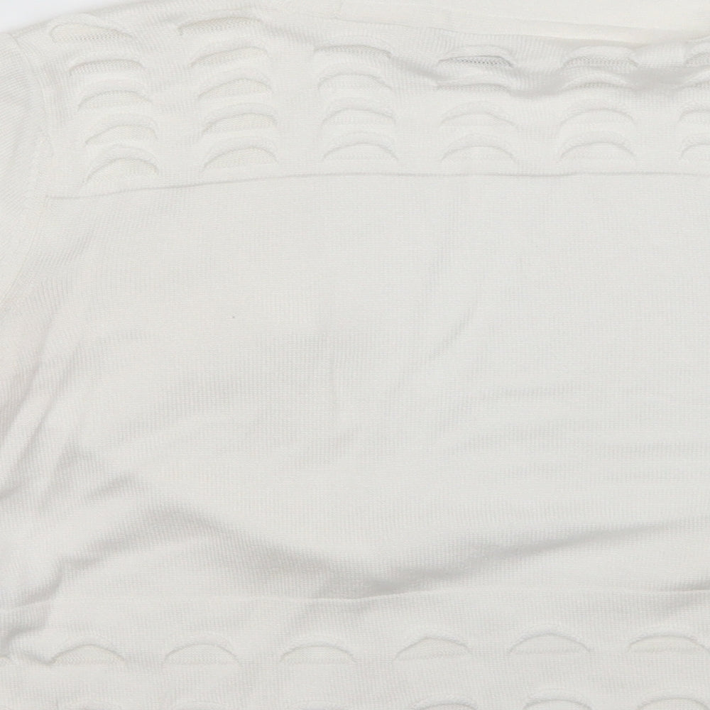Womens UK Size 10 Per Una White Cardigan Jumper