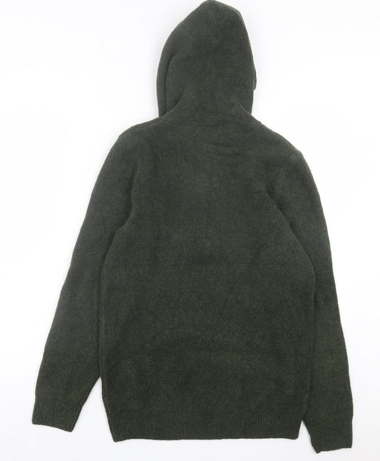 Mens UK Size XS Marks and Spencer Green Pullover Hoodie