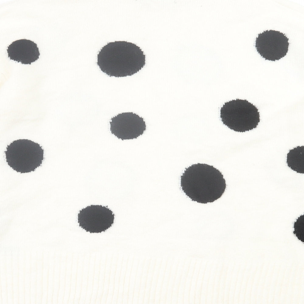 Womens UK Size L Marks and Spencer White Pullover Jumper