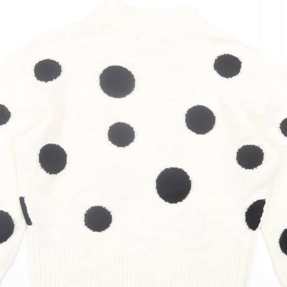 Womens UK Size S Marks and Spencer White Pullover Jumper
