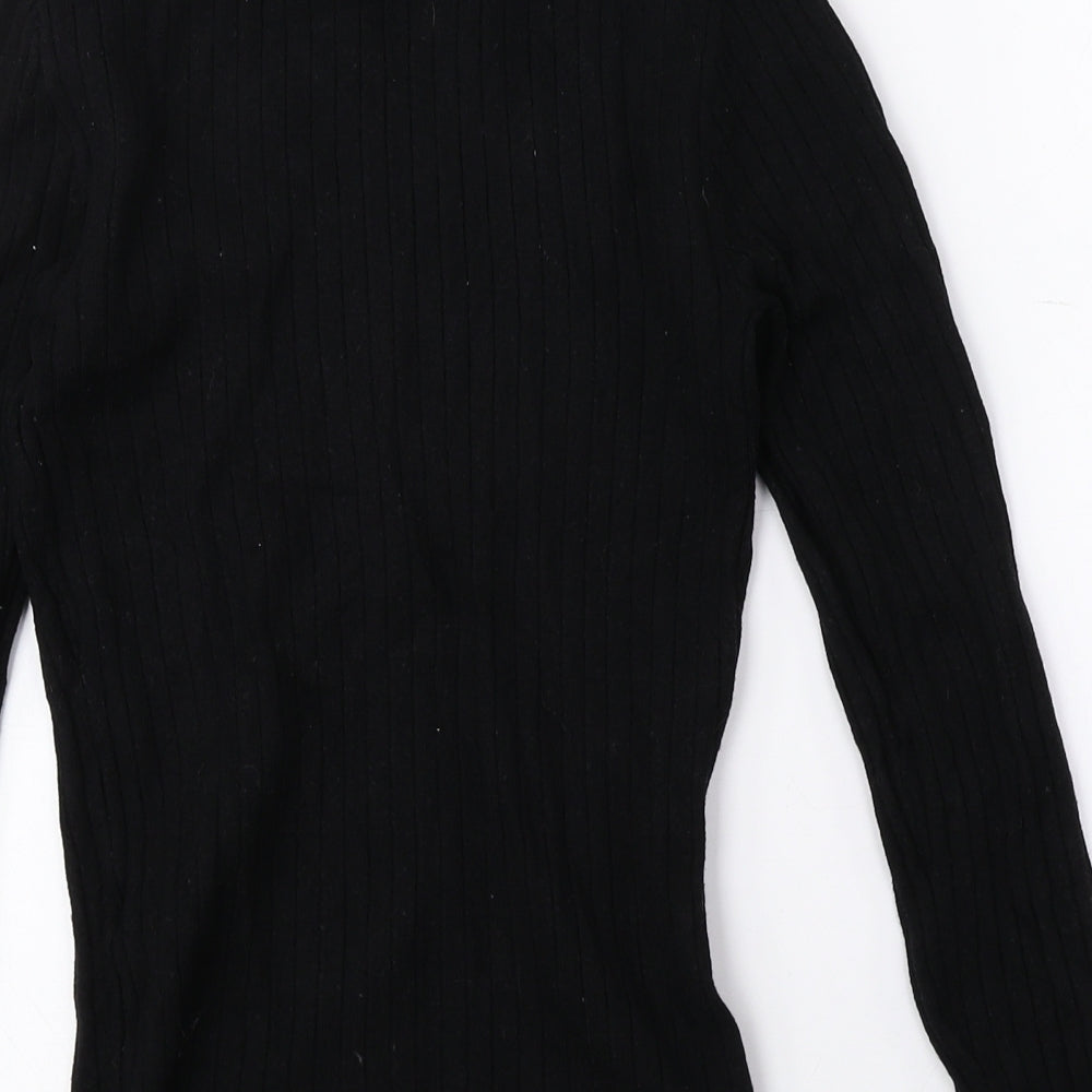 Primark Womens Black High Neck Viscose Pullover Jumper Size S