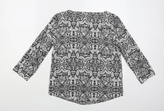 Womens UK Size 8 H&M Grey Basic Blouse