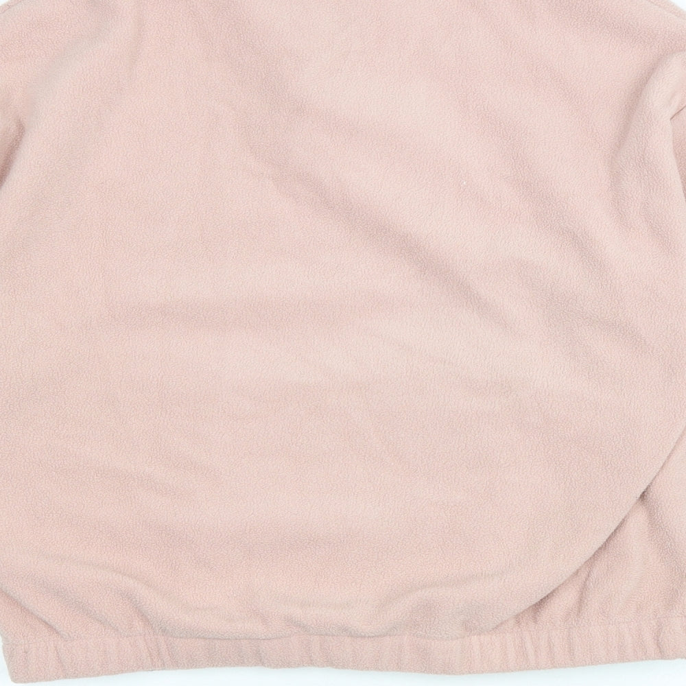 Select Womens Pink Polyester Pullover Sweatshirt Size S Zip