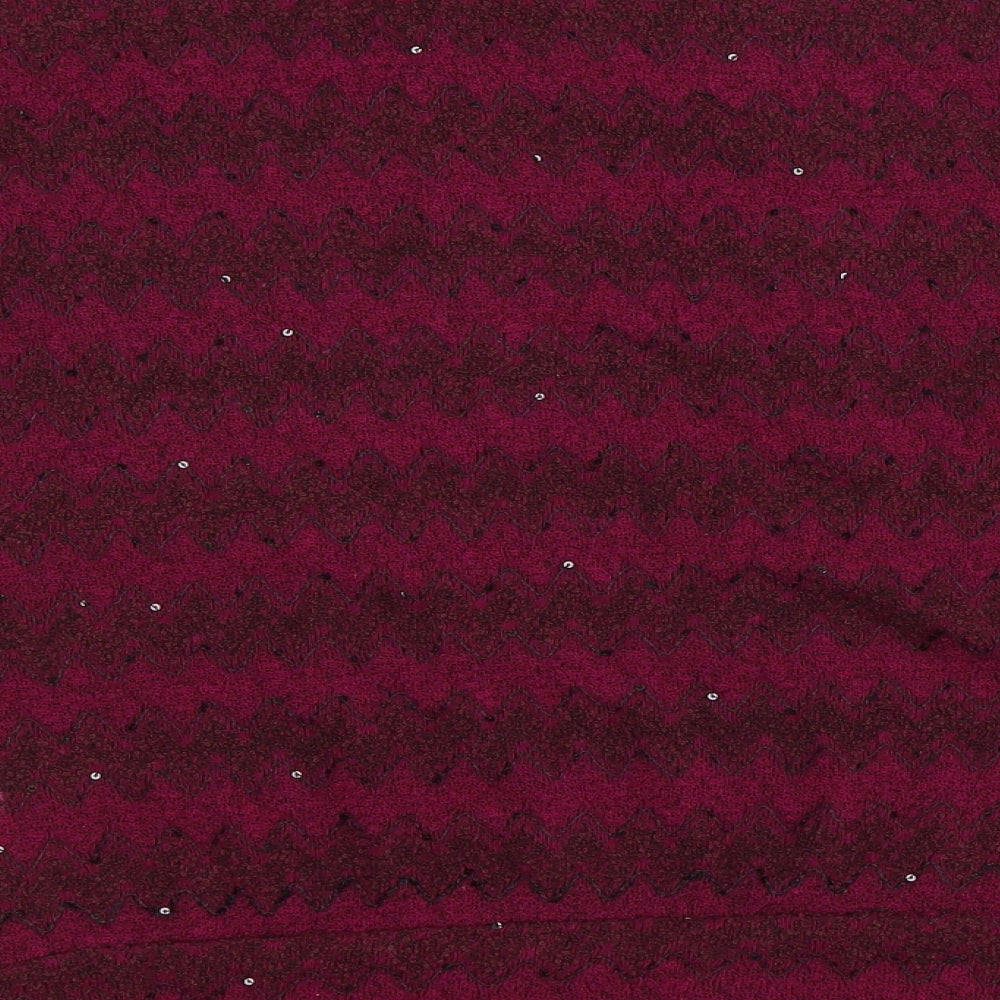 Epilogue Womens Purple Striped Polyester Basic T-Shirt Size 10 Scoop Neck