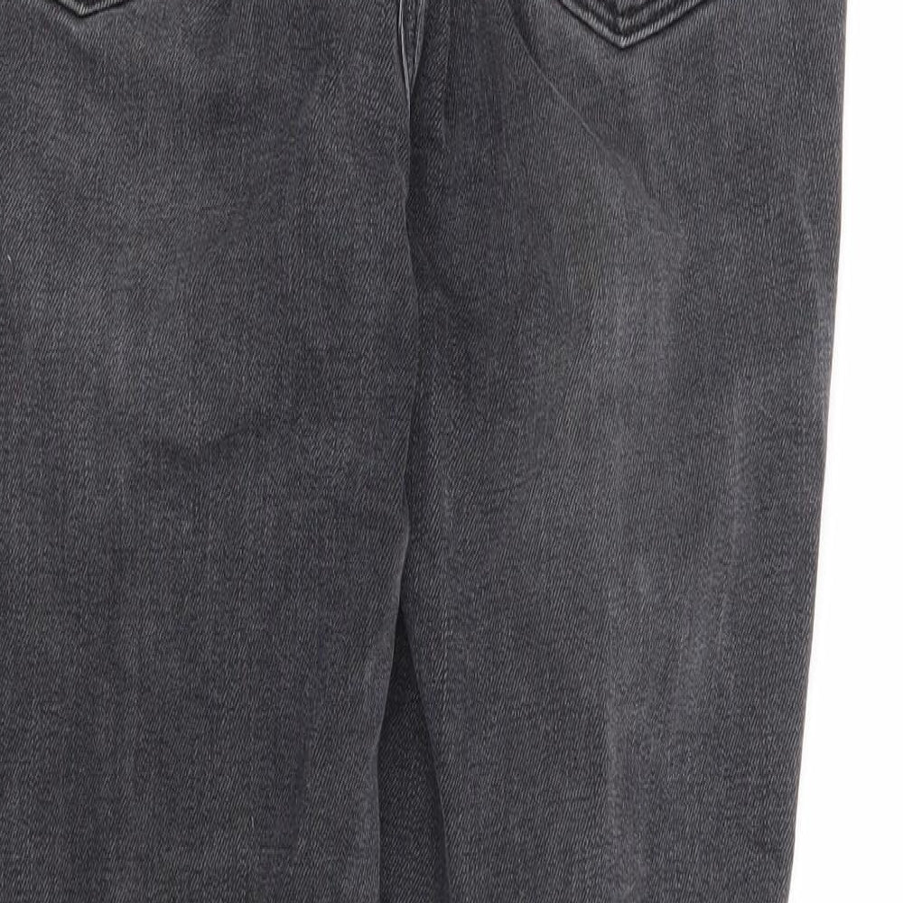 NEXT Womens Black Cotton Skinny Jeans Size 10 L28 in Regular Zip