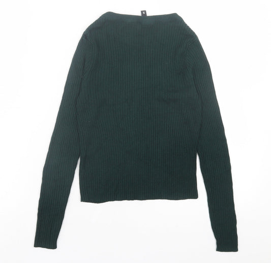 Womens UK Size S H&M Green Pullover Jumper