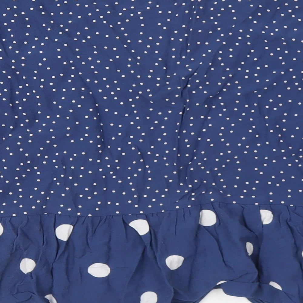 Womens UK Size 12 New Look Blue Basic Blouse