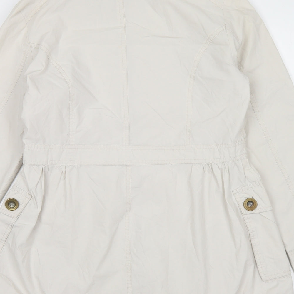 New Look Womens Beige Trench Coat Coat Size 12 Zip