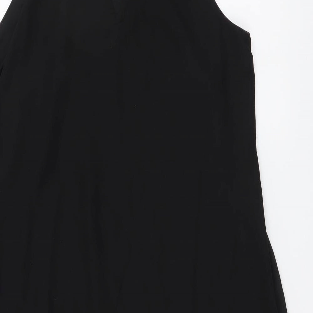 Body Flirt Womens Black Polyester A-Line Size 12 Halter Zip