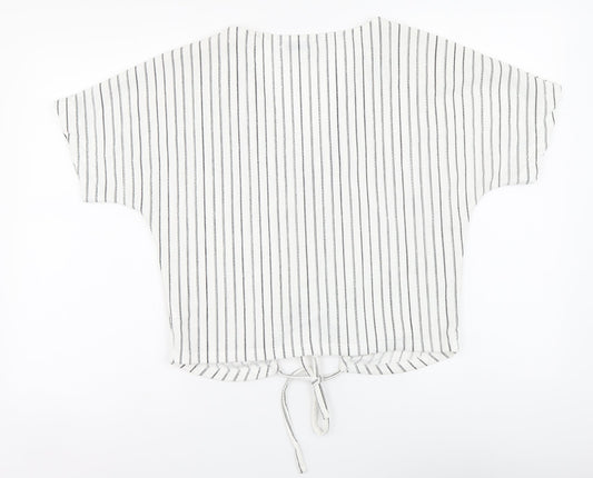 Womens UK Size M Zara White Basic Blouse