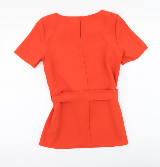 Womens UK Size 6 NEXT Orange Basic Blouse