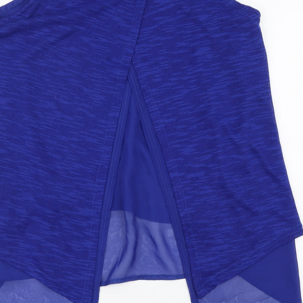 Womens UK Size 14 Peacocks Blue Basic Blouse