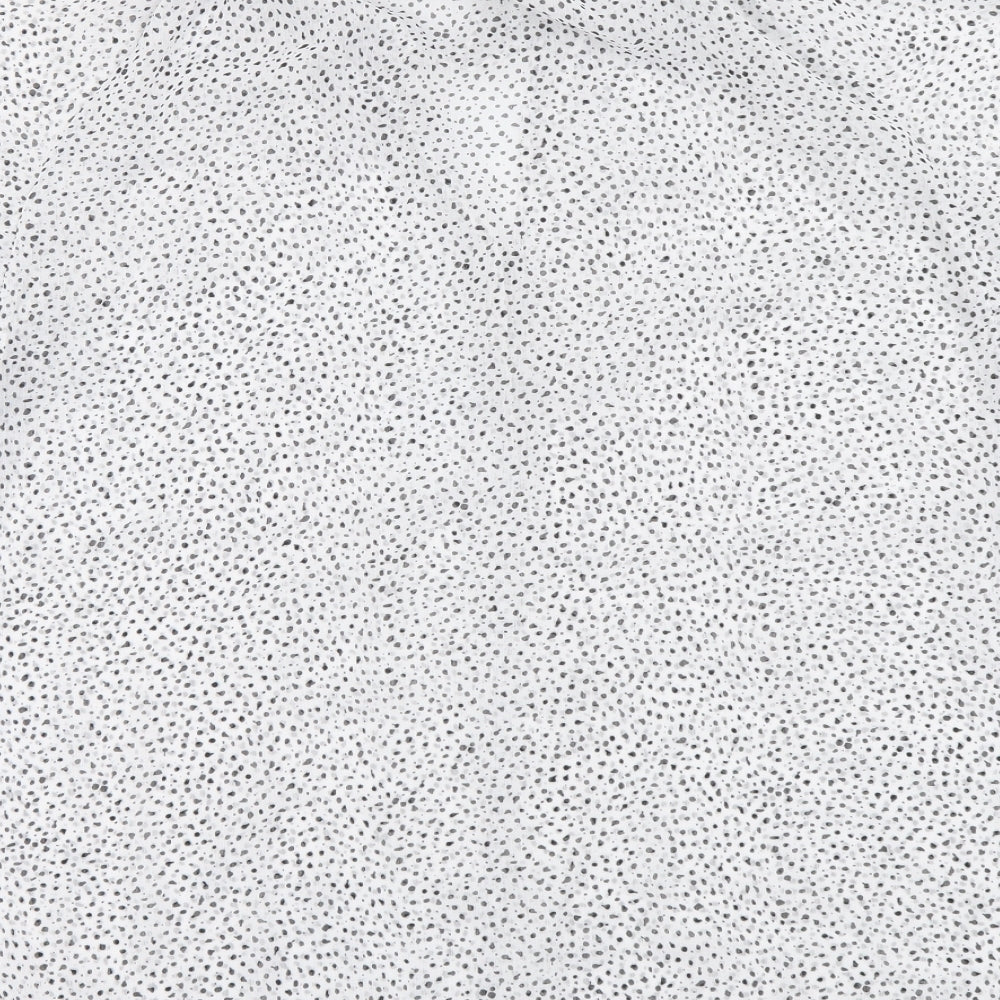 Papaya Womens White Geometric Polyester Basic Blouse Size 18 Round Neck