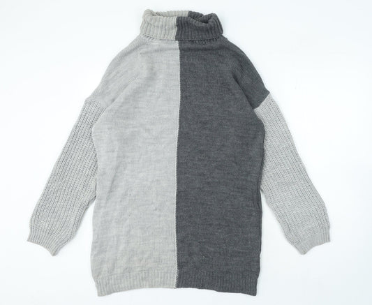 Womens UK Size S PRETTYLITTLETHING Grey Pullover Jumper
