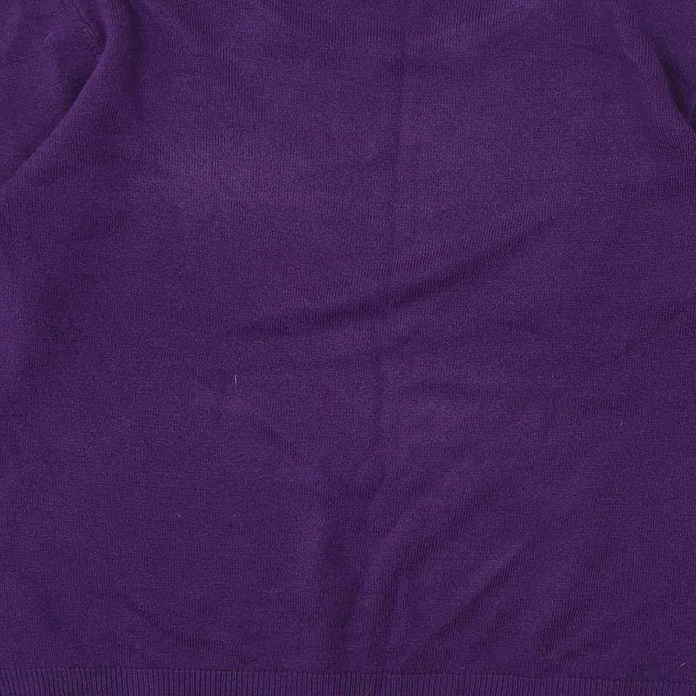 Womens UK Size L Simon Jeffrey Purple Pullover Jumper
