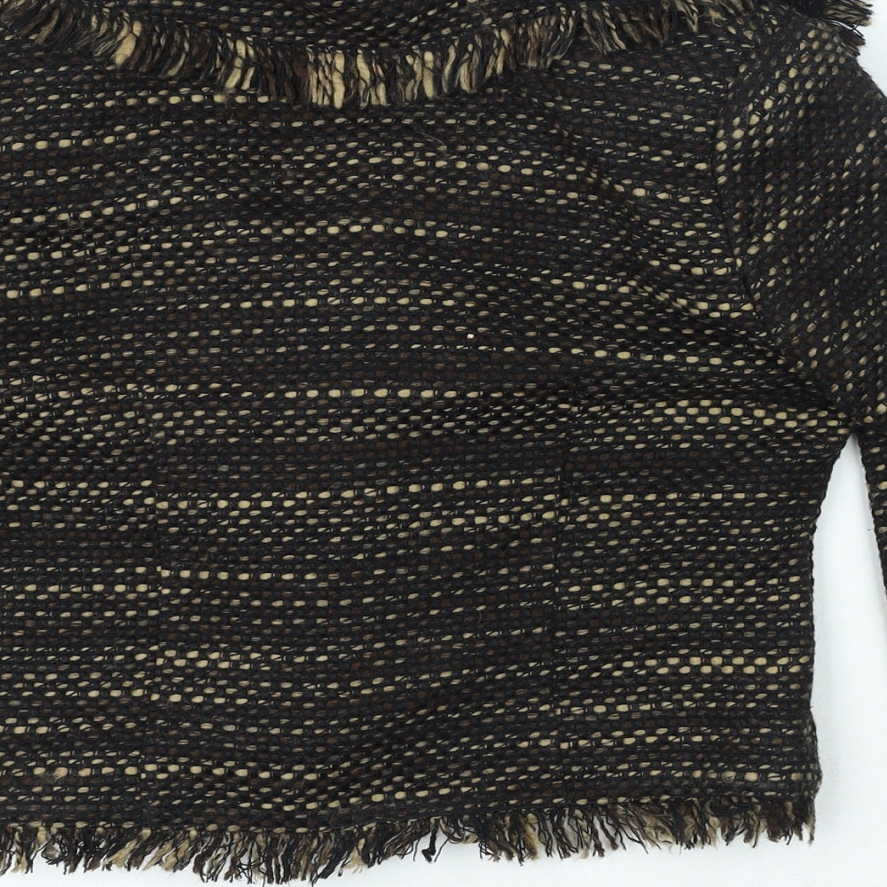 Principles Womens Brown Jacket Size 12 Hook & Eye