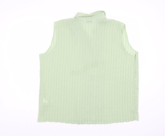 Womens UK Size L Bonmarché Green Basic Button-Up