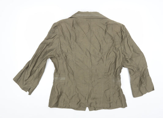 Gerry Weber Womens Beige Jacket Blazer Size M Button