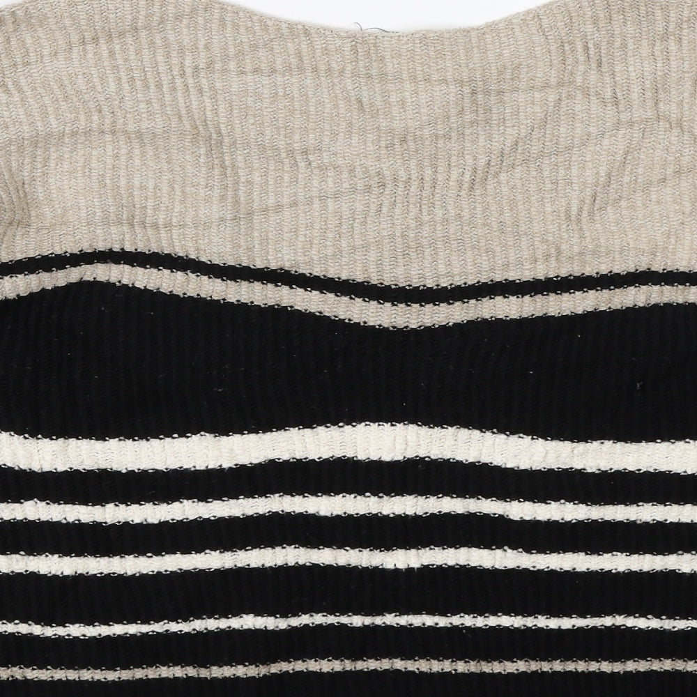 Womens UK Size M Papaya Black Pullover Jumper